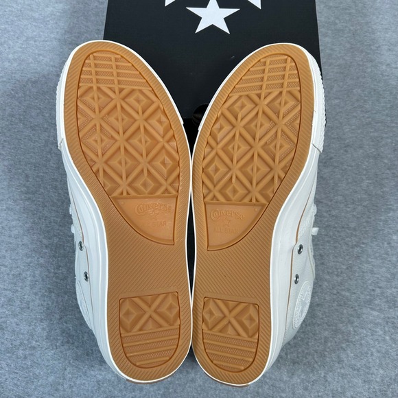 Converse Malden Street Mid Top Shoes Men 9 Egret Gum Vintage White Sneakers - Picture 6 of 6